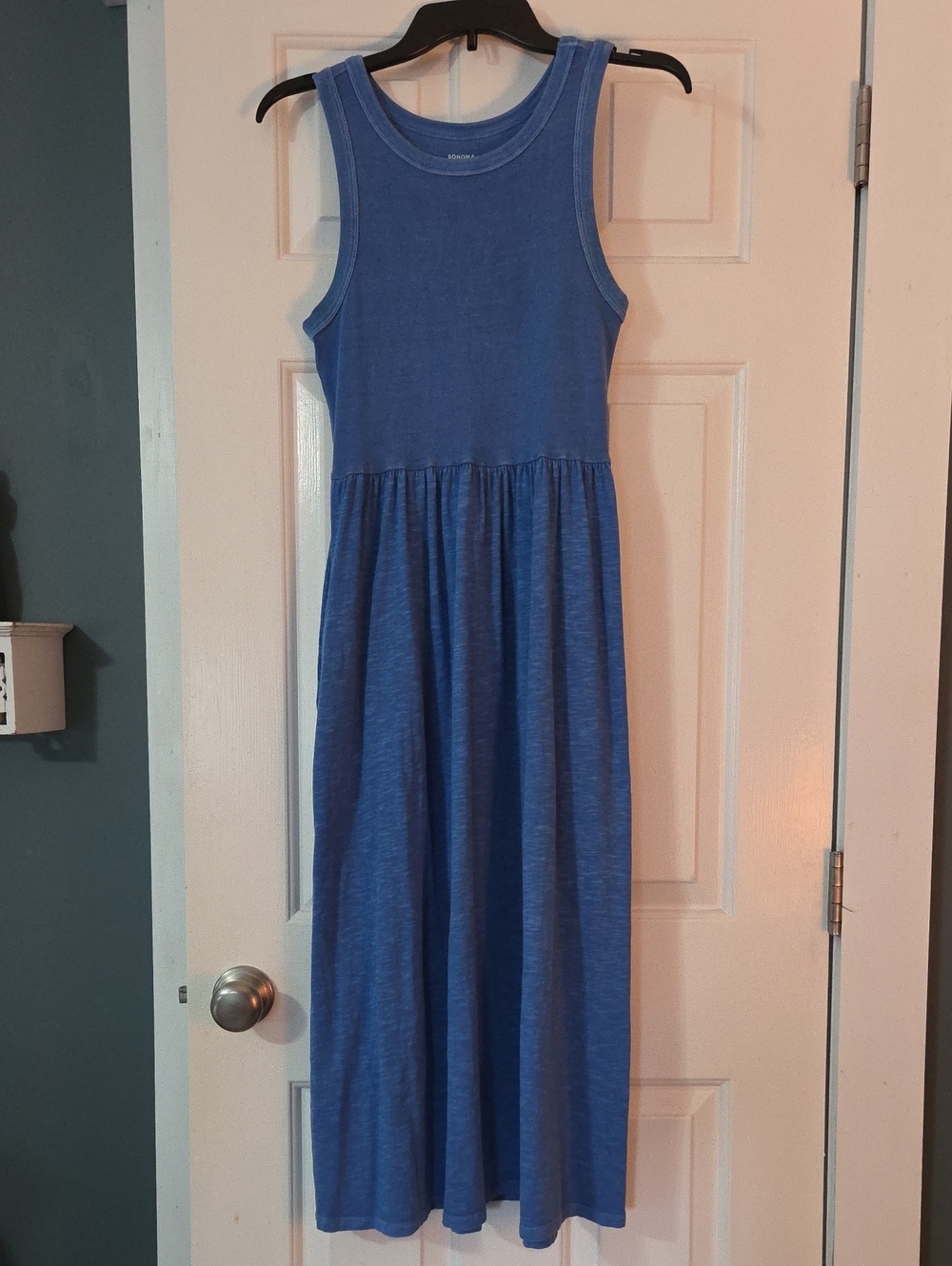 Sleeveless Knit Tank Maxi Dress With Pockets